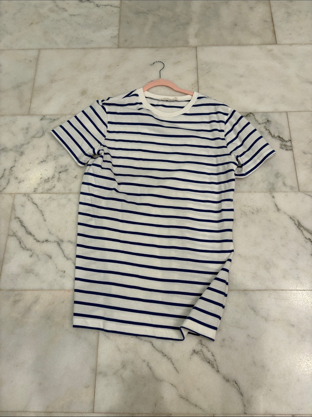 Striped blue and White Mini Dress